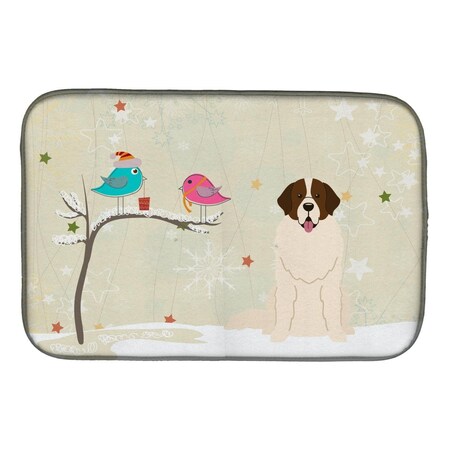 Carolines Treasures Christmas Presents Between Friends Moscow Watchdog Dish Drying Mat BB2499DDM